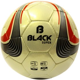 Resim BLACK Super El Dikişli Futbol Topu Maç Topu Halı Saha Topu No 5 