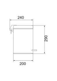 Resim Keuco Çöp Kovası 5 Lt Krom 