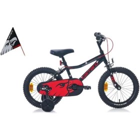 Resim Carraro Red Eagle Erkek Çocuk Bisikleti 250h V 16 Jant Mat Siyah Kırmızı Gümüş Çok Renkli 