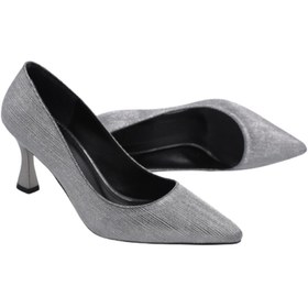 Resim Prego (Park Moda) Kadın Stiletto Ayakkabı PLATİN 