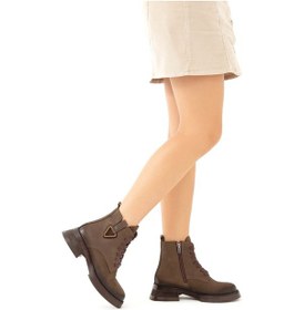 Resim Tamer Tanca Kadın Hakiki Deri Yeşil Casual Bot 599 23035 Bn Bot Sk22/23 Hakı Nbk Haki 