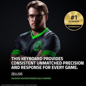 Resim Razer Huntsman V3 Pro - Analog Optik E-Spor Klavye - Razer Snap Tap & Hızlı Ateş Tetikleyici (Çok Fonksiyonlu Dijital Düğme, Dokulu Doubleshot PBT Tuş Başlıkları) ABD Düzeni | Siyah 