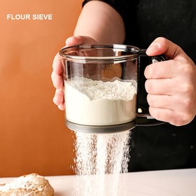 Resim 1 Adet Paslanmaz Çelik Un Eleği - Pürüzsüz Hamur ve Kek Karışımı için İnce Gözenekli Pişirme Aracı, Noel Pişirme Gereçleri, Dayanıklı Mutfak & Restoran Kullanımı, Uzun Ömürlü Malzeme ile Modern Mutfak Aleti 