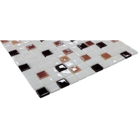 Resim MozaiKristaL Mutfak Tezgah Arası ve Tüm Yaşam Alanları İçin Cam Mozaik. Taş Ölçüleri: 25X25X5 Mm. File Ölçüsü: 31.5X31.5 cm. ( 1 Kutu = 1 m2 Fiyatıdır ) 