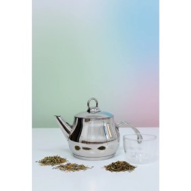 Resim YUNUSOĞLU HOME Küre 1 Litre Paslanmaz Çelik Bitki Çayı Demliği 