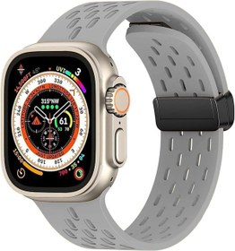 Resim STOREMAX için Manyetik Ter Önleyici Spor Kordon, Suya Dayanıklı, Nefes Alabilen Silikon Kayışlar. iWatch Ultr 