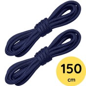 Resim Foottab 150 Cm Lacivert Yuvarlak Bot Bağcığı, Fitilli Dayanıklı Sağlam Bağcık, Ayakkabı Bağcığı Bağı Ipi 