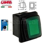 Resim Pilot Yeşil Ledli Anahtar Düğmesi Su Geçirmez 12/24V 45533 