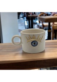 Resim Altın Yaldız Göz Nazar Fincan Mug 
