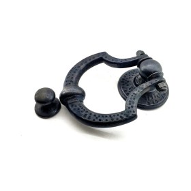 Resim Hayat Store Antika Tarz Dekoratif Pirinç Dövme Kapı Tokmağı, Taktak - 150X105 Mm, Oksit 