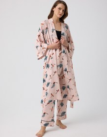 Resim Leylek desenli Elissa Kimono 