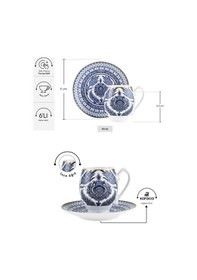 Resim Karaca Mercan 6 Kişilik Kahve Fincan Takımı 90 Ml 