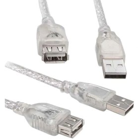 Resim Powermaster 1.5 Metre USB 2.0 Uzatma Kablosu Şeffaf 