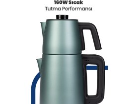 Resim Allians 2200W Çelik Çay Makinesi ve Su Isıtıcı, 25 Bardak Kapasite 