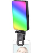 Resim Moveevo W140rgb Led Işık Kaynağı 2500k-9000k 95+ Crı 20 Işık Efekti 8w Usb Şarjlı Pilli Bilgisayar Tablet Telefon Tutucu 