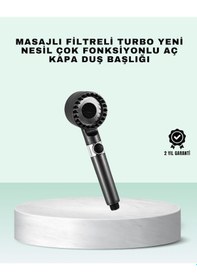 Resim Aç Kapa Tuşlu Filtreli Duş Başlığı Yeni Nesil Tasarım Beyaz 