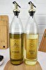 Resim DigitHome Lombardino Vetro 2'li Zeytinyağı ve Sıvıyağ Şişesi Gold Etiketli Yağdanlık 1000 Ml SH-0024 