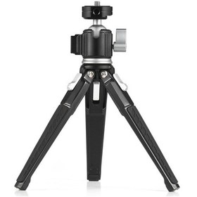 Resim Lemestar Tripod Çok İşlevli Mini Tripod Masaüstü Tripod Standı Alüminyum Alaşımlı 360 Dönebilen Siyah 