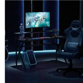 Resim Zizuva Tasarım 140x90x60 CM Askılıklı Siyah Oyuncu ve Çalışma Masası 