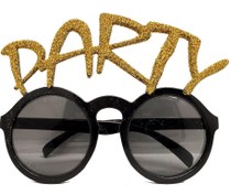 Resim Nessiworld Altın Simli Party Yazılı Parti Gözlüğü Show 15x7 cm 