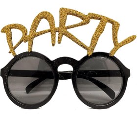 Resim Nessiworld Altın Simli Party Yazılı Parti Gözlüğü Show 15x7 cm 