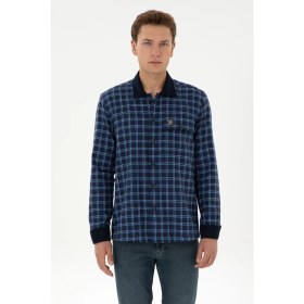 Resim U.s. Polo Assn. Erkek Indigo Gömlek Desenli 50316574-VR028 