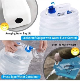 Resim Genel Markalar Dercozi 10 Litre Damacana Kamp Piknik Ve Plaj Için Katlanabilir Akordiyon Portatif Damacana 