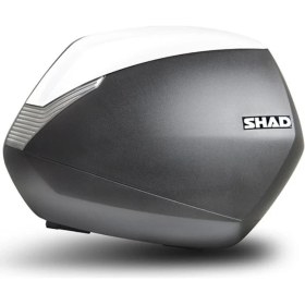 Resim Motoanl Motosiklet SH-36W Yan Çanta Takım Siyah White ( Beyaz Kapaklı ) Motor Tur Çantası 