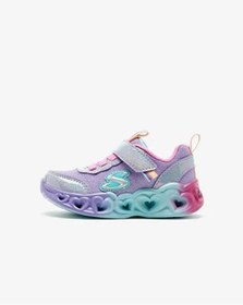 Resim Skechers Heart Lights - Color Joyful Kız Çocuk Mor Işıklı Spor Ayakkabı Karışık Çok Renkli 