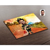 Resim Kişiye Özel Erkek Itfaiyeci Karikatürlü Ahşap Puzzle-1 