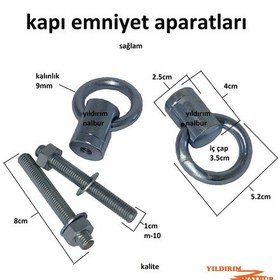 Resim Kapı Emniyet Aparatı Asma Kilit Takma Aparatı Kısa Tip Kalite 