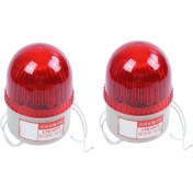 Resim 2x Ac 220V 15W Kırmızı Işık Endüstriyel Sinyal Kulesi Flaş Uyarı Lambası (Yurt Dışından) 