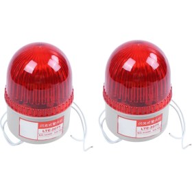Resim 2x Ac 220V 15W Kırmızı Işık Endüstriyel Sinyal Kulesi Flaş Uyarı Lambası (Yurt Dışından) 