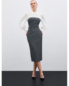 Resim Sateen Tüvit Kalem Etek - Saks Mavi-135449 Saks Mavi 