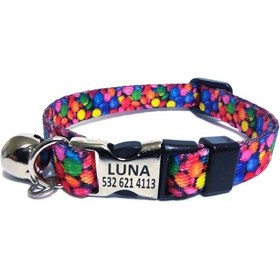 Resim Metal kilitli kedi tasması, kedi isimlik, isimli kedi tasması 