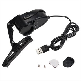 Resim Glimmerven Motosiklet Kask Silecek 2W Su Geçirmez USB Kask Cam Sileceği Mini Elektrikli Silecek Motosiklet Aksesuarları (Yurt Dışından) 