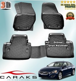 Resim Volvo S60 3D Paspas Havuzlu 2011 - 2020 Arası Siyah N11.32576 