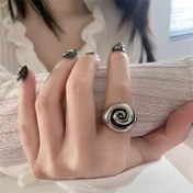 Resim 1 adet Şık Spiral Damlama Yüzük - Vintage ve Zarif Tarz, Çinko Alaşımlı, Günlük Kullanım veya Partiler için Mükemmel, Cinsiyet-İntibakli Tasarım, Parti Aksesuarı | Günlük Aksesuar | Çinko Alaşımlı 
