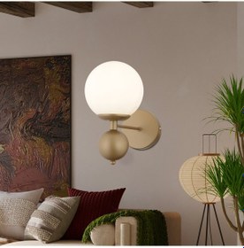 Resim Kuvars Tekli Eskitme Beyaz Camlı Modern Yatak Başı Salon Aplik Eskitme 