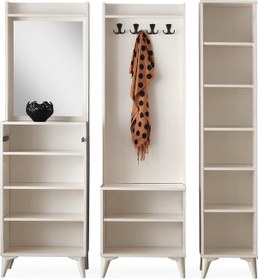 Resim Irmak Portmanto Çift Askılık Ayakkabılık Aynalı 160x37x195 001 