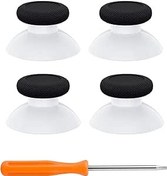 Resim eXtremeRate Thumbsticks for Xbox Series X|S, 4PCS Replacement Joysticks Repair Kit for Xbox Wireless Controller, Custom Accessories Analog Stick for Xbox One S/X/Elite Controller - Robot White & Black 