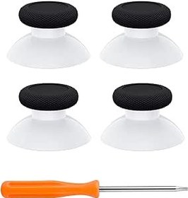 Resim eXtremeRate Thumbsticks for Xbox Series X|S, 4PCS Replacement Joysticks Repair Kit for Xbox Wireless Controller, Custom Accessories Analog Stick for Xbox One S/X/Elite Controller - Robot White & Black 