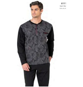 Resim Pierre Cardin 6111 Erkek Uzun Kollu Yakası Düğmeli Pijama Takım-siyah-siyah-xl Çok Renkli 