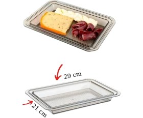 Resim Fırsat Sende Tepsili Lüx 6 Bölmeli 13 Parça Kahvaltılık Sosluk Sunumluk Seti Akrilik Kahvaltı Setı 