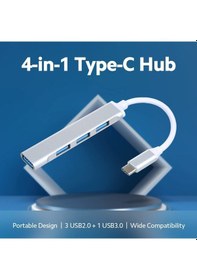 Resim Hepu Type-c 3.1 To USB Hub 4 Port Metal Usb Çoğaltıcı Apple Uyumlu MacBook Uyu 
