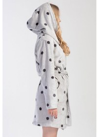 Resim Kadın Welsoft Kapüşonlu Kısa Gri Sabahlık C9t2n1o304 001 