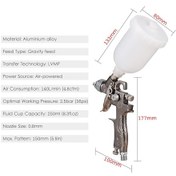 Resim Qfe Yerçekimi Besleme Hava Püskürtme Tabancası Mini Boya 