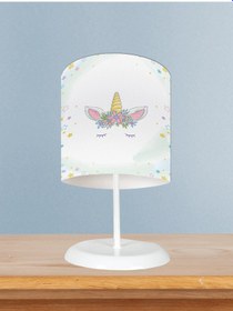 Resim Mekta Home Bebek Ve Çocuk Odası Çiçekli Yıldız Desenli Abajur 