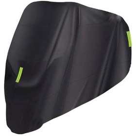Resim Teltree 210d Oxford Kumaş Motosiklet Kılıfı, Su Geçirmez, Toz Ve Güneşten Koruma, Tüm Mevsimler İçin, Xxxxl Boyutu, Taşınabilir Ve Katlanabilir Siyah 