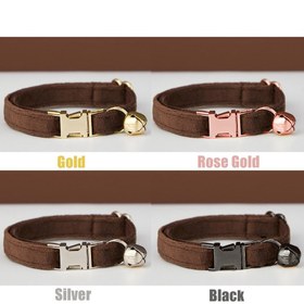 Resim Cat Collar Velvet Named Bell Cat Collar 755153 - White COLLAR / L 